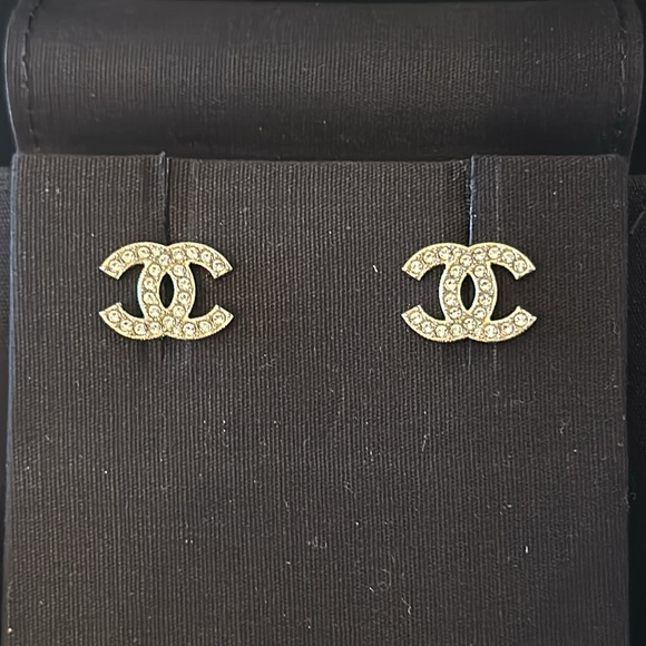 Authentic Chanel CC Stud Earrings - Picture 5 of 10